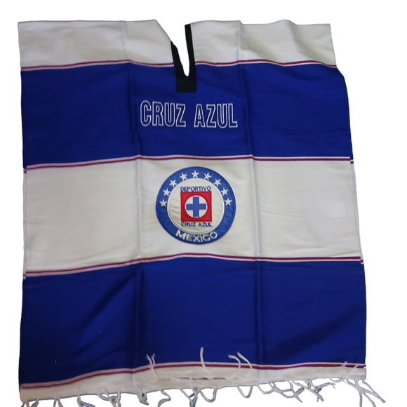 Cruz Azul Poncho | Acrylic Cotton | One size - Picture 1 of 2